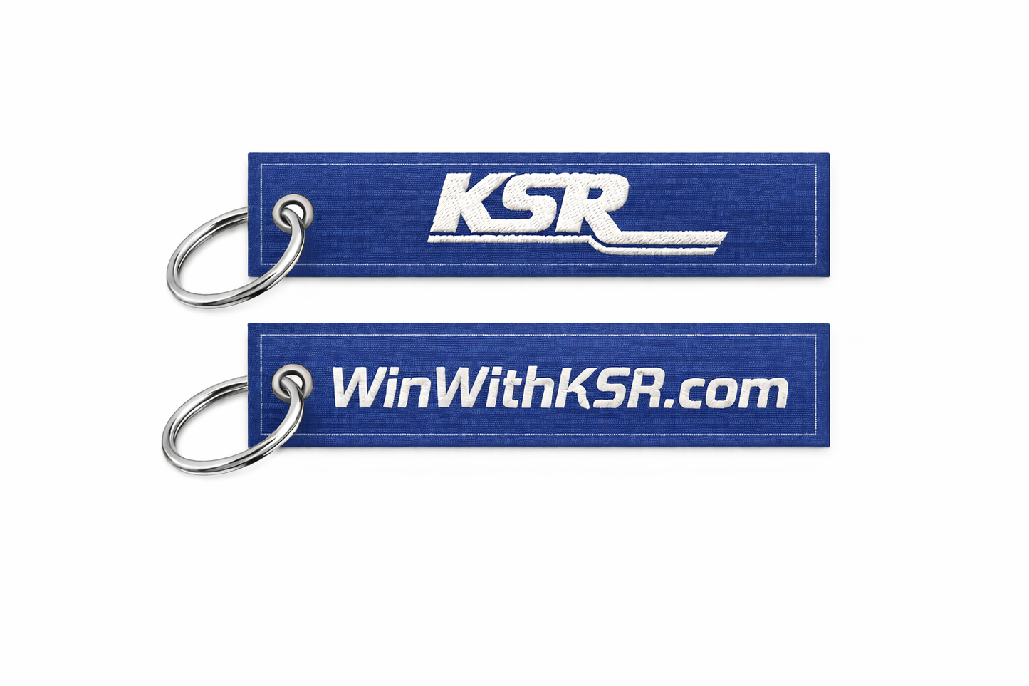 KSR Logo Embroidered Key Tag - Blue