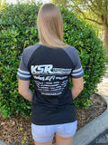 Women's KSR Shop Shirt Game V-Neck Tee - Black/Heathered Charcoal