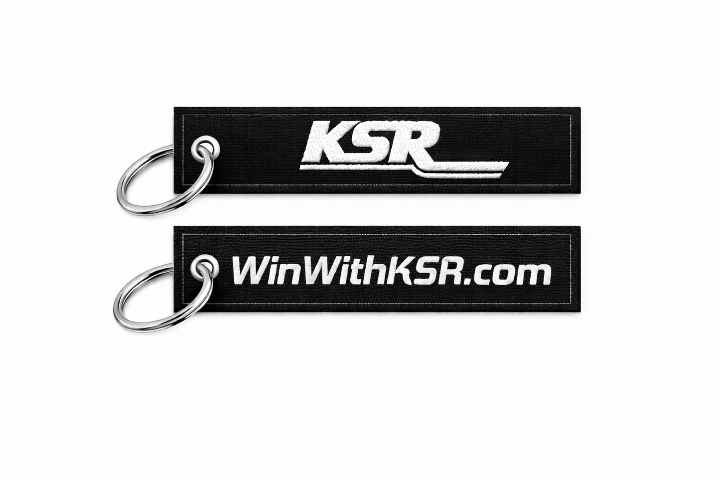 KSR Logo Embroidered Key Tag - Black