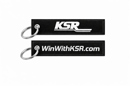 KSR Logo Embroidered Key Tag - Black