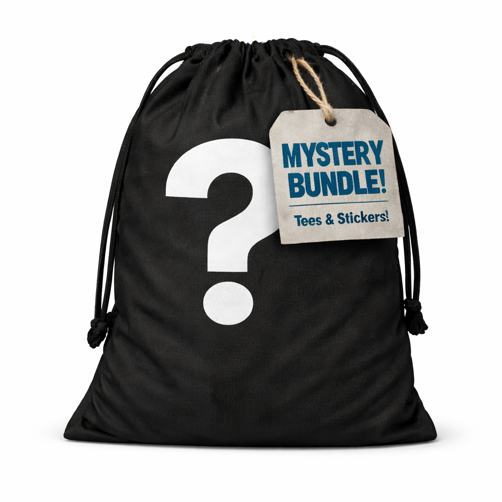 Mystery Bundle - 2 T-Shirts & 2 Stickers