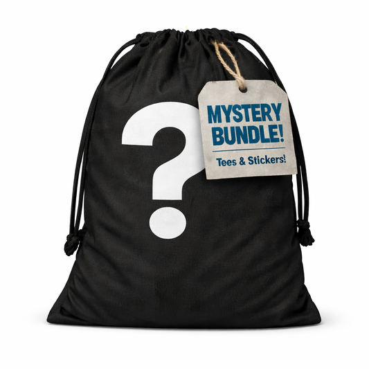 Mystery Bundle - 2 T-Shirts & 2 Stickers