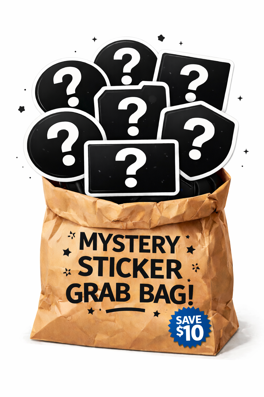 Mystery Sticker Grab Bag (6 Random Stickers)